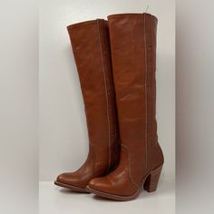 In Excellent Condition For Their Age. Size 6 B. Frye Campus Banana Boots, Vintage Frye Campus Boots, Frye Campus Boots, Vintage Brown Knee-high Boots, Brown Knee-high Boots With Zipper Closure, Frye Shoes, Tall Boots, Black Label, Stacked Heel