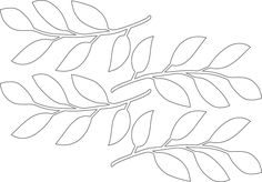 a line drawing of leaves on a white background