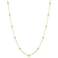 PRICES MAY VARY. CRAFTED OF 14K GOLD FILLED THE PERFECT ALTERNATIVE TO REAL GOLD NECKLACE as it offers the shine, elegance, and charm of real gold station necklace for a reasonable cost ELEGANT, STYLISH, FASHIONABLE, this gold filled necklace will add shine and glamour to any attire, and it will be perfect for all day, everyday wear as it is lightweight and durable The beads on this gold filled satellite necklace is approximately 3 millimeters and the chain is approximately 1 millimeter thick and it is available in various lengths, and it is completed with a sturdy lobster claw clasp GIFT GIVING READY. An elegant black packaging house this beautiful gold designer jewelry for women ready to be given as gift for Valentine's Day, birthday, anniversary, Mother's Day, graduation, holidays or ot Real Gold Necklace, Gold Necklace For Women, Real Gold Jewelry, Gold Necklace Women, Gold Necklace Layered, Station Necklace, Gold Collection, Gold Jewellery Design, Jewelry Online Shopping