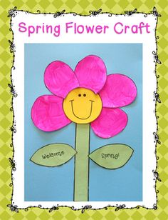 Spring Flower Craft Daycare Job, Speech Crafts, Spring Flower Crafts, Tissue Paper Craft, Spring Art Projects, Key Ideas, Circle Crafts, Kids Crafting, Spring Crafts For Kids