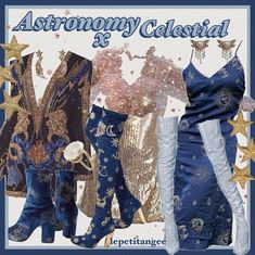 Celestial Clothing, Celestial Aesthetic, Space Outfit, Aesthetic Blue, Themed Outfits, Ravenclaw, Fantasy Fashion