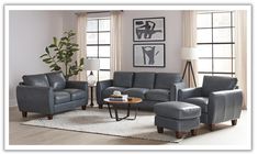 [Description] Elevate your living space with the Leather Italia Traverse Blue Leather Traditional Living Room Set. This collection seamlessly blends modern aesthetics with exceptional comfort, making it a perfect addition to your home. Crafted with top grain leather upholstery, the Traverse Collection offers a luxurious seating experience, while the clean lines of its design add a contemporary touch. The Traverse Collection ensures lasting comfort with additional foam and high-resilience elastic Blue Leather Sofa Living Room Ideas, Dark Blue Leather Sofa, Navy Blue Leather Sofa Modern, Blue Leather Sectional Sofas, Curved Blue Leather Sofa, Blue Leather Sofa, Leather Sofa And Loveseat, Traditional Living Room Sets, Modern Living Room Set