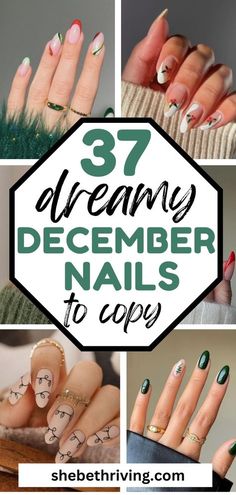 December Nail Designs 2024, Christmas Nails For Nyc, Classic December Nails, Holidays Nail Designs, Early Holiday Nails, Cute Nails Holiday, Nail December 2024, Nails 2024 Trends Holiday, Birthday Nails In December