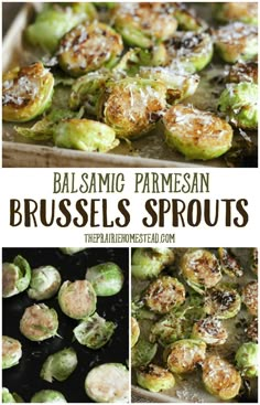 brussel sprouts with balsamic parmesan on top