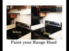 the before and after shots of a kitchen stove top oven with paint on it's burners