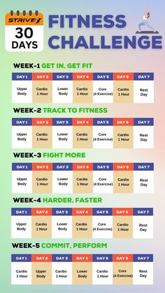 the 30 day fitness challenge poster