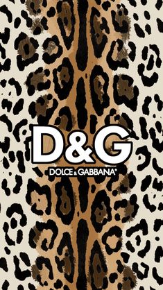 an animal print with the word d & g on it