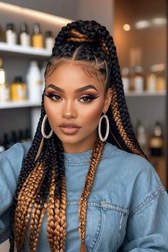 Top 10 Boho Jumbo Knotless Braids Hairstyles to Try Jumbo Knotless, Hair Accessories Braids, Style Braids, Feed In Braids Hairstyles, Braided Styles, African Hair Braiding Styles