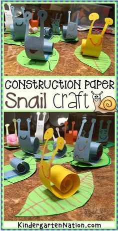 construction paper snail craft for kids to make