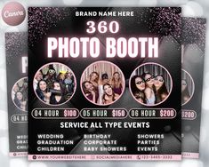 the photo booth is ready to be used as a flyer or poster for an event