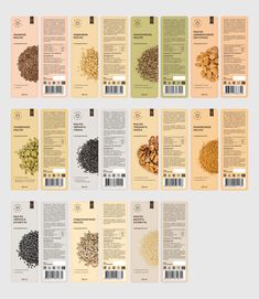 the seed labels are labeled with different types of seeds