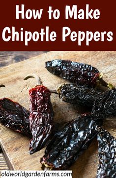 how to make chipotle peppers on a cutting board with the title overlay