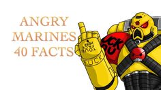 an angry marine is holding his fist up in front of the words, angry marines 40 fact