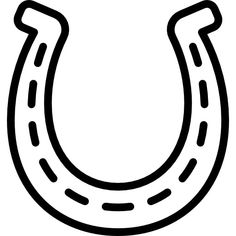 a black and white drawing of a horseshoe