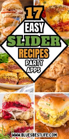 A collection of slider recipes. Make Ahead Sliders, Sliders With Ground Beef, Baked Beans With Hamburger, Sliders Sandwiches, Italian Sliders, Sweet Hawaiian Rolls, Roll Sliders, Party Food Menu, Easy Slider Recipes