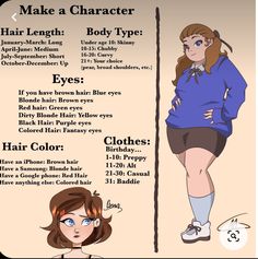 an image of a woman's body and the words how to make a character