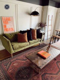 a living room filled with furniture and decor