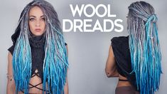 Diy Wool Dreads How To Make, How To Make Wool Dreadlocks, Diy Wool Dreadlocks, Wool Dreadlocks Hairstyles, Wool Dreads Hairstyles, Synthetic Dreads Installation, Diy Dreads