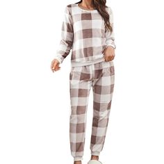 Type of item: Pajama Set 🛌 Kind of item: Lounge Wear 🛋️ Design of item: Coordinated Top and Bottom 👕👖 Style of item: Casual Comfort 🌟 ⁠Neckline item: Crew Neck 👚 ⁠Sleeve type: Long Sleeve 🧥 Waistline: Elastic Waistband 🤏 Silhouette: Relaxed Fit 📏 Cut: Straight ✂️ Fit: True to Size 📐 Trim: Ribbed Cuffs 🎀 ⁠Length: Full Length 📏 Best Body Shape for: Universal Fit 🌍 Closure Type: Pull-on 🚪 Singular Details: Matching Top and Bottom 🧩 Unique Details: Plaid Pattern 🔲 Design details: Cla Fluffy Pjs, Winter Pyjamas, Winter Sleepwear, Bandeau Tops, Pajama Suit, Comfortable Pajamas, 1920s Flapper Dress, Romper Suit, Set Outfits