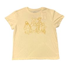 Captured! Everyone's Favorite Bear! Winnie The Pooh Graphic Tee Is Fun, Colorful And Totally Soft. Sure To Become An Essential Part Of Your Casual Tee Collection, You'll Love The Relaxed Fit That Looks Just As Good Untucked As It Does Tucked. The Sketched Graphic Adds An Artsy Touch. Cute Disney T Shirts, Disney Graphic Tee, Disney Scrub Tops, Cute Disney Shirts, Yellow Forest, Winnie The Pooh Shirt, Disney T Shirts, Fit Board, Minnie Mouse Shirts