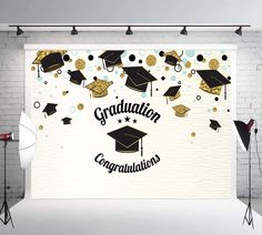 an image of graduation decorations on the wall