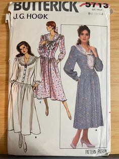 a woman's dress and top sewing pattern from butterick