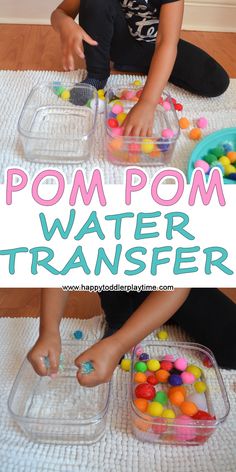 Waterplay Ideas, Water Play Activities, Preschool Fine Motor Activities, Pom Crafts, Sensory Ideas, Preschool Fine Motor, Gross Motor Activities, Daycare Activities