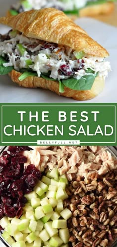 the best chicken salad with apples, cranberry sauce and pecans in it