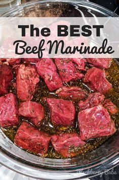 the best beef marinade recipe in a glass bowl