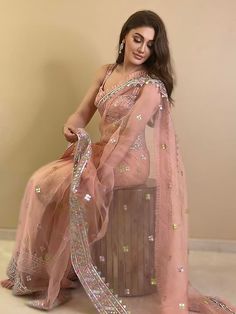 Saree Net, Gopi Vaid, Wedding Sari, Saree Bollywood, Organza Blouse, Fancy Sarees Party Wear, Embroidered Motifs, Thai Silk