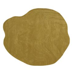 a round rug with wavy lines in gold color on a white background for use as a design element