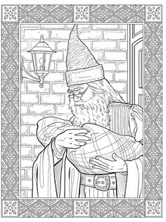 an old wizard holding a lantern in front of a brick wall with the words, i am