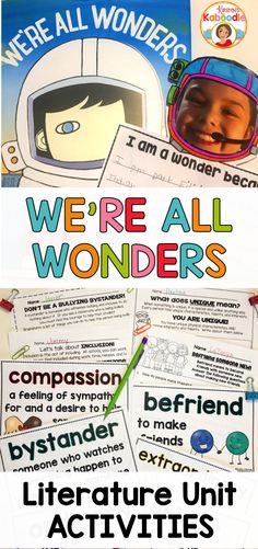 we're all wonders poster with text and pictures