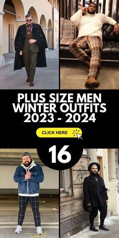 Winter Dinner Outfit Plus Size, Big Men Casual Outfits, Heavy Set Men Fashion, Plus Size Men Winter Outfits, Mens Winter Outfits Casual Cold Weather, Styles For Big Men, Christmas Outfit Men Classy, Plus Men Fashion, Men Plus Size Outfits