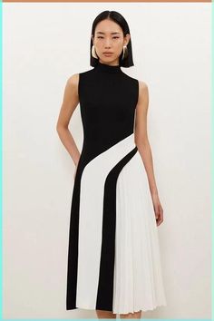 If you are wondering how to dress to make your upper arms look thinner and slimmer, you are in the right place. This article includes 5 simple tips. Suits Dress For Women, Elegant Business Dress, Glam Midi Dress, Karen Millen Dress Classy, Classic Silhouette Fashion, Pleated Dress Outfit Classy, Corporate Office Outfits, Long Sleeve Midi Dress Formal, Professional Dress Women