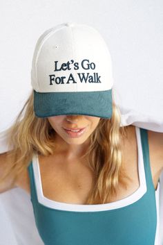 Let's Go For A Walk Corduroy Hat Yellow The Label, Women’s Baseball Hat, Women Trucker Hat, Women’s Trucker Hats, Baseball Hat Aesthetic, Trendy Trucker Hats, Baseball Hat Women, Trendy Hats, Corduroy Texture