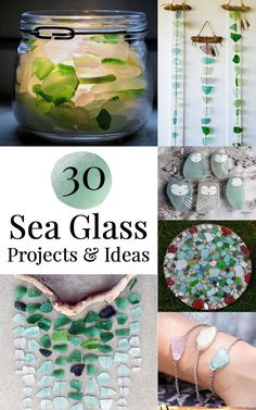 sea glass projects and ideas with text overlay