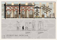 an architectural drawing of the exterior of a building