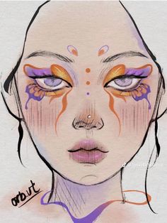 Skin Positivity, Teknik Makeup, Fantasy And Reality, Shadows And Light, Funky Makeup, Drag Make-up, Cute Eye Makeup, Makeup Face Charts