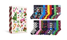 Who said that only the big day is worth celebrating? Make the most out of the whole month of December with our Advent Calendar! A sock a day, for 24 days straight. 
  
  
Count down to Christmas with our 24-Pack Advent Calendar Gift Set, featuring a daily dose of festive fun. Behind each of the 24 doors, discover a new pair of vibrant socks to add some holiday cheer to your wardrobe. From classic red and green to bold, playful patterns, this advent calendar is the perfect way to build anticipati Socks Advent Calendar, Hosting Holiday Party, Calendar Gift, Advent Calendar Gifts, Month Of December, Calendar Gifts, Guy Stuff, Happy Socks, Who Said