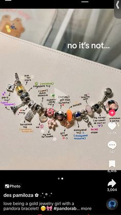 Charm Bracelet Pandora Ideas, Pandora Charm Necklace Ideas, Aesthetic Charm Bracelet, Pandora Necklace Ideas, Pandora Charm Bracelet Aesthetic, Pandora Bracelet Aesthetic, Pandora Aesthetic, Pandora Bracelet Ideas, Bracelet Meaning