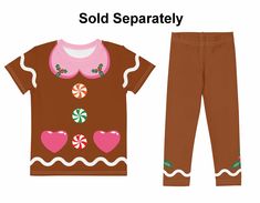 Girls gingerbread Christmas costume. This cute comfy outfit is great to wear to Holiday parties or just to wear for fun. Kids can feel like a real life gingerbread cookie. Get a t-shirt for your kids that has it all--colorful design that looks great, and a fit that allows the kiddos to participate in all of their favorite activities and be comfy the whole time. The ultimate kids tee. * 95% polyester, 5% elastane (fabric composition may vary by 1%) * Fabric weight: 6.19 oz/yd² (210 g/m weight may vary by 5% * Premium knit mid-weight jersey * Four-way stretch fabric that stretches and recovers on the cross and lengthwise grains * Regular fit * Crew neck * Blank product components in the US and Mexico sourced from the US * Blank product components in the EU sourced from Lithuania This product Cute Fitted Brown Sets, Cute Fitted Christmas Sets, Cute Fitted Sets For Holiday, Cute Fitted Holiday Sets, Playful Fitted Sets For Holiday, Playful Fitted Holiday Sets, Gingerbread Girl Costume, Party Outfit Halloween, Cookie Birthday