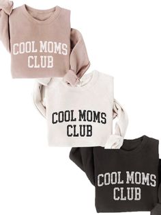 PREORDER TODAY Cool moms club graphic sweatshirt unisex fleece pullover relaxed fit. -Spun from plush sponge fleece fabric -Remarkably soft unisex pullover -Crewneck sweatshirt lends itself to daily wear and year-round layering. -Featuring ribbed cuffs and waistband, a crew neck, and fashion-forward fleece fabrication. Made in the USA Cool Moms Club, Pajama Romper, Club Sweatshirts, Moms Club, Valentines Day Party, Summer Accessories, Best Mom, Girls Shopping, Swim Shorts