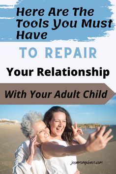 two women hugging each other with the words here are the tools you must have to repair your