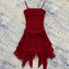 Gorgeous Red Mini Dress By Bcbgmaxazria. Structured Ruched Top With Light Padding And Boning. Satin Ribbon Spaghetti Straps. Ruffled Chiffon Skirt With Detachable Flower Pin. Size Xs. Worn Once. Excellent Condition With No Flaws. Fast Shipper Top Rated Seller Posh Ambassador Questions Welcome Winter Formal, Bcbgmaxazria Dresses, Chiffon Ruffle, Chiffon Skirt, Red Mini Dress, Dream Dress, Spaghetti Strap, Colorful Dresses, Prom Dresses