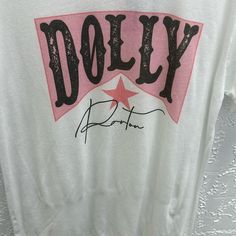 Super Cute And Soft Dolly Tee. Sublimation Dolly Parton, Color White, Super Cute, Womens Tops, Tops & Tees, Women Shopping, White, Color