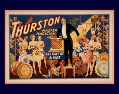 an advertisement for thurston magic magician