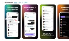 the screenshots app is showing different messages on their phones, including texting and chatting