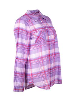 Incorporate this plaid top into your warm weather wardrobe. Designed in breathable cotton with front pockets. Perfect to style with denim jeans and your favorite ballet flats. Size S 100% cotton Button down front Long sleeves Plaid pattern Front pockets Bust 36" Shoulder to hem Plaid Top, Long Sleeve Plaid, Plaid Tops, Street Casual, Cotton Top, Red Plaid, Cotton Tops, Lifestyle Brands, Plaid Pattern