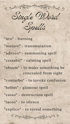 There’s one thing a one-word spell needs: intent. You can’t speak a nonsense word. What makes incantations unique is their use of existing intent. What sounds like nonsense to one person can be an effective means of communication between others. So, when using a simple word spell, make it a word that matches your intent. Witch Candle Spells, Words Are Spells, Real Witch Spells, Verbal Spells Witchcraft, White Magic Spells For Beginners, Single Word Spells, What To Do With Spell Remains, Divination Spells, Wizard Spells